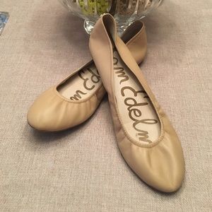 Sam Edelman Nude Leather Flats